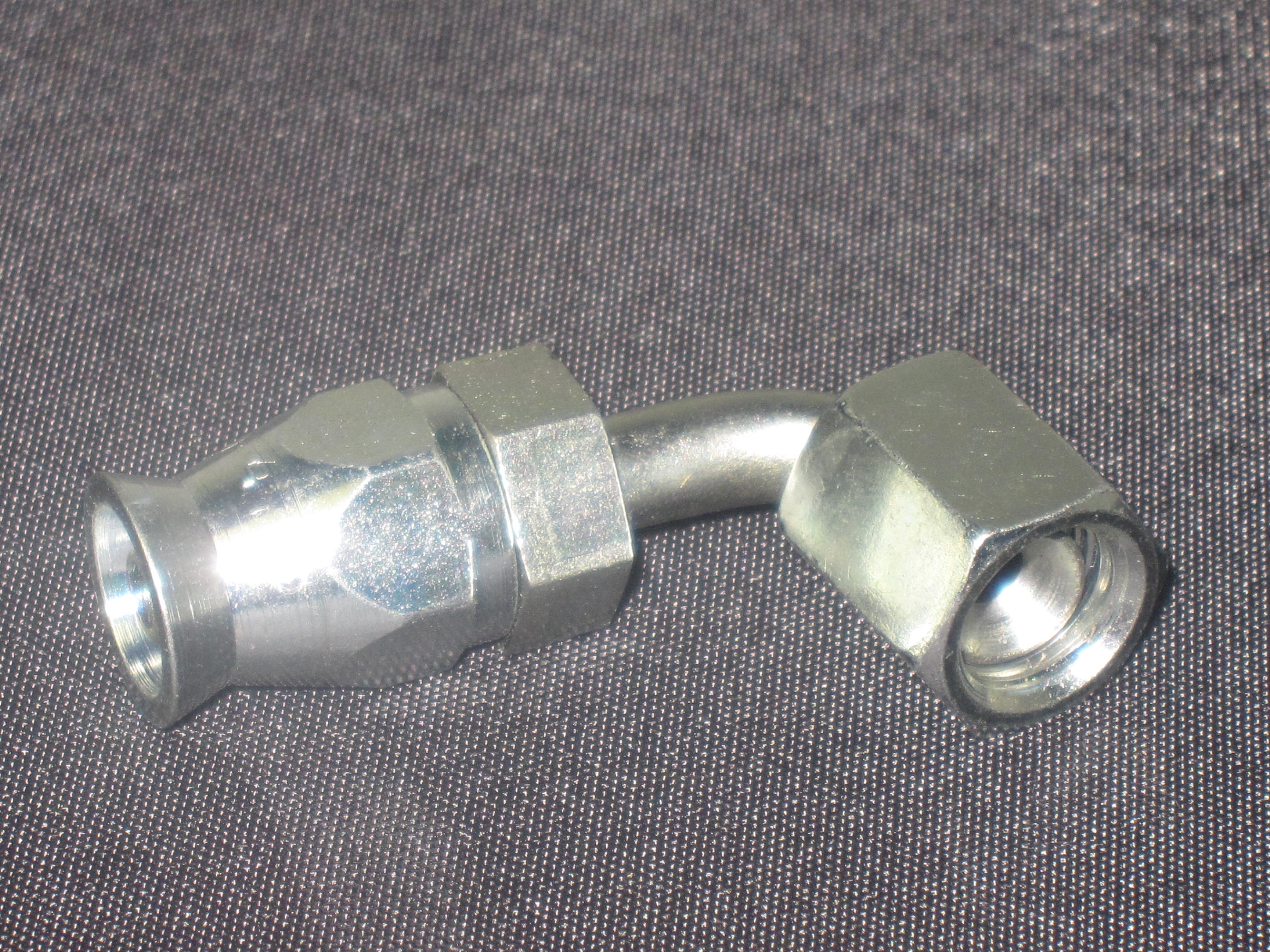 (image for) -4 90 DEG ZINC PLATED FOR TEFLON HOSE - Click Image to Close